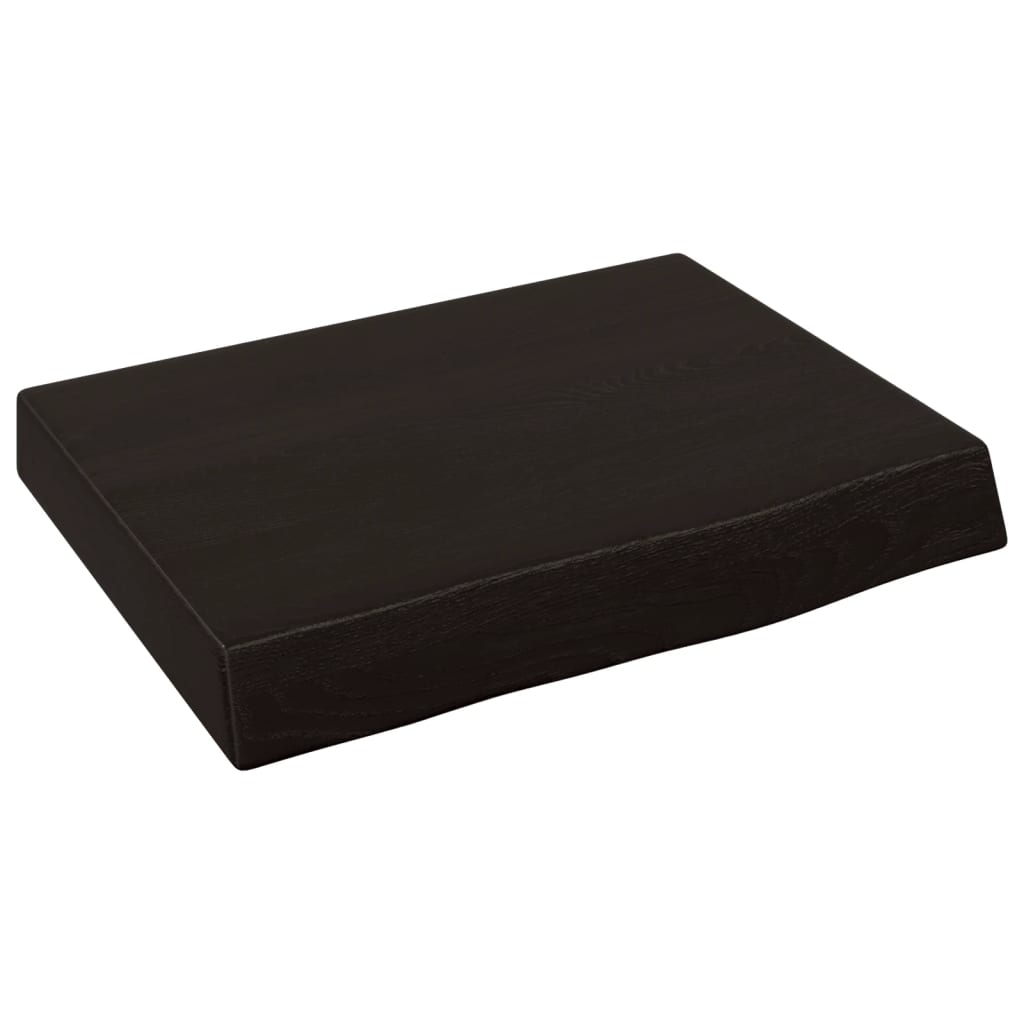 Kylpyhuoneen Työtaso T.ruskea 40X30X(2-6)Cm Käsitelty Täyspuu