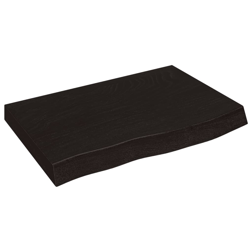 Kylpyhuoneen Työtaso T.ruskea 60X50X(2-4)Cm Käsitelty Täyspuu
