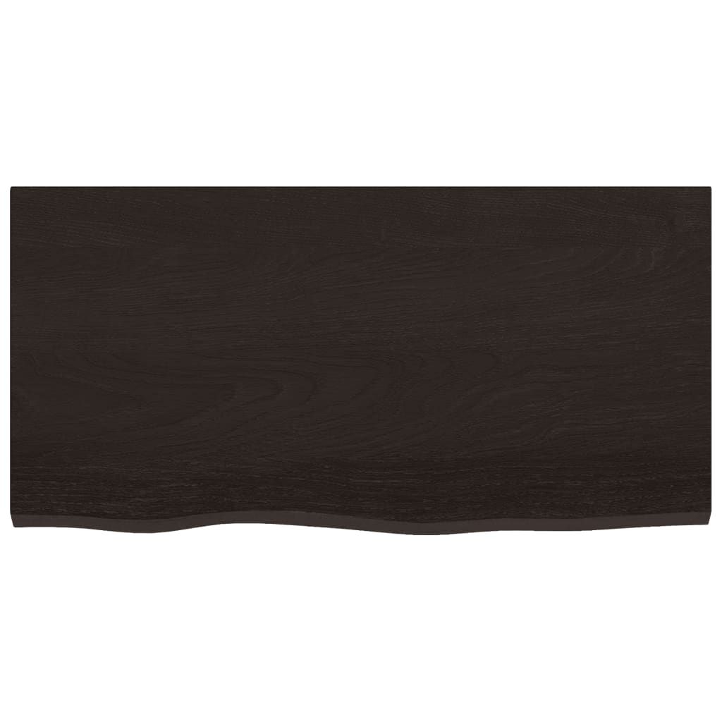 Kylpyhuoneen Työtaso T.ruskea 80X40X2 Cm Käsitelty Täysi Puu