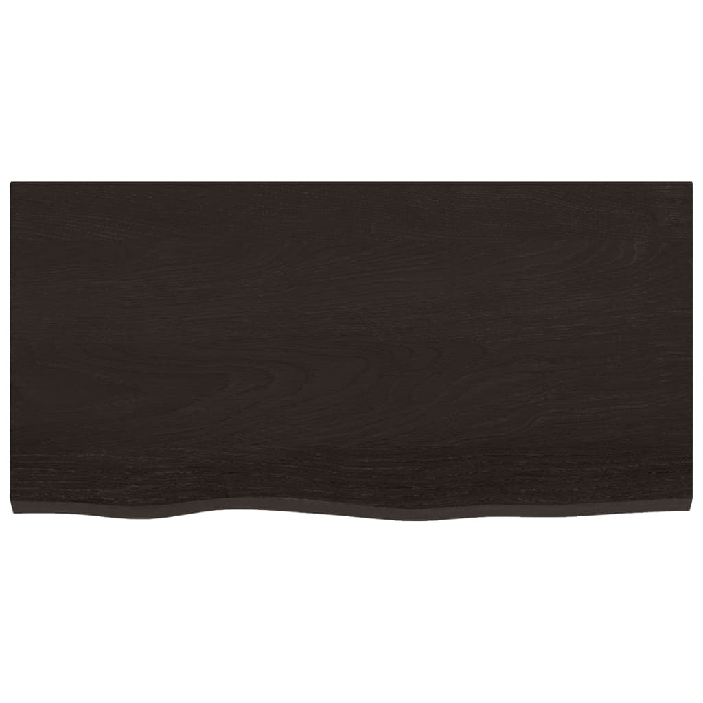 Kylpyhuoneen Työtaso T.ruskea 80X40X(2-4)Cm Käsitelty Täyspuu