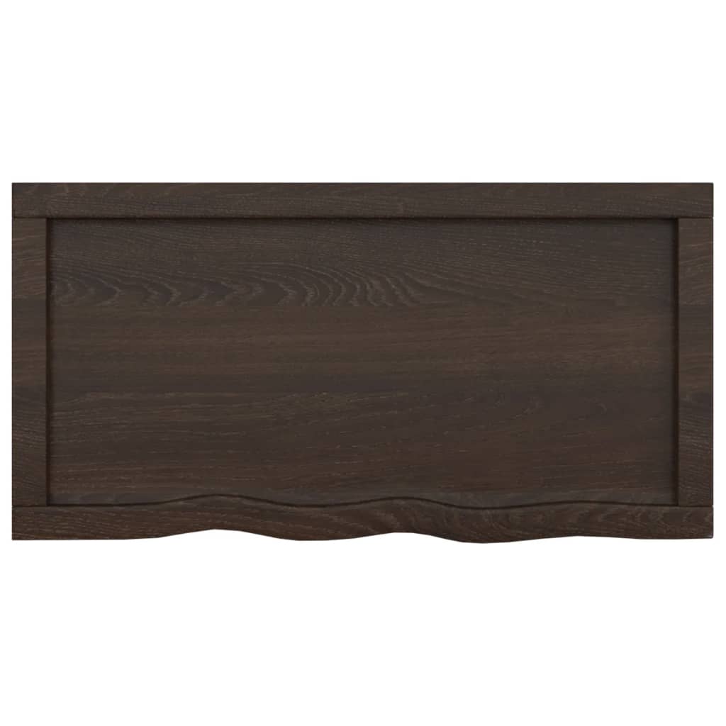 Kylpyhuoneen Työtaso T.ruskea 80X40X(2-4)Cm Käsitelty Täyspuu