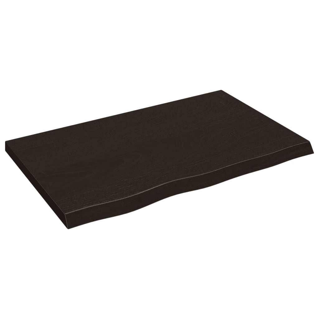 Kylpyhuoneen Työtaso T.ruskea 80X50X(2-4)Cm Käsitelty Täyspuu