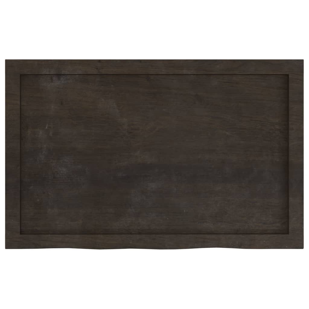 Kylpyhuoneen Työtaso T.ruskea 80X50X(2-4)Cm Käsitelty Täyspuu