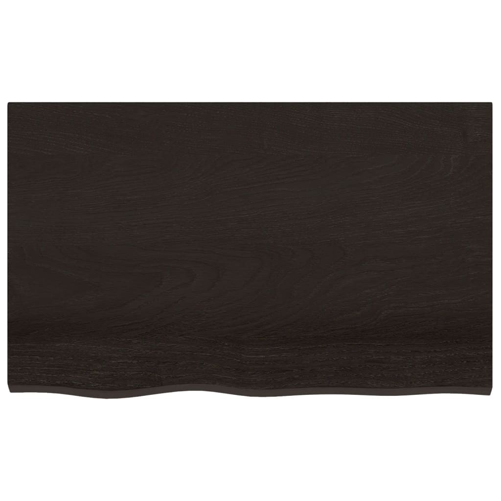 Kylpyhuoneen Työtaso T.ruskea 80X50X(2-6)Cm Käsitelty Täyspuu