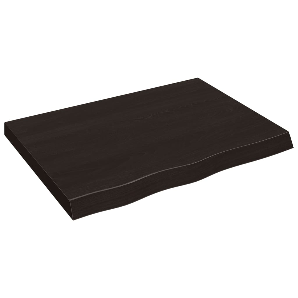 Kylpyhuoneen Työtaso T.ruskea 80X60X(2-6)Cm Käsitelty Täyspuu