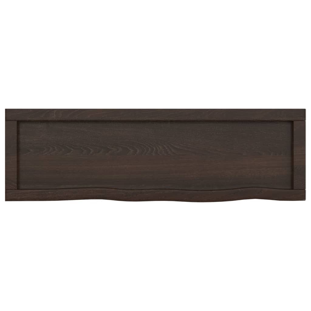 Kylpyhuoneen Työtaso T.ruskea 100X30X(2-4)Cm Käsitelty Täyspuu