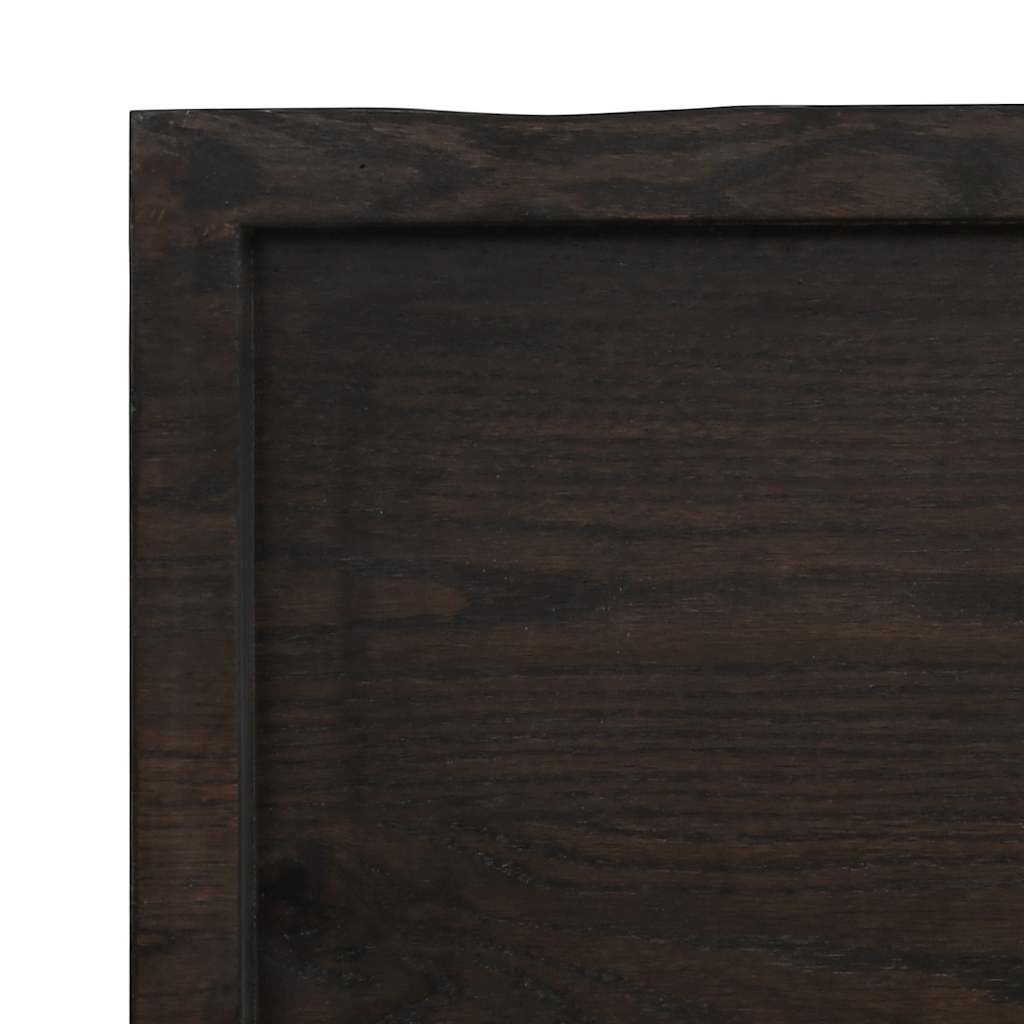 Kylpyhuoneen Työtaso T.ruskea 100X40X(2-6)Cm Käsitelty Täyspuu