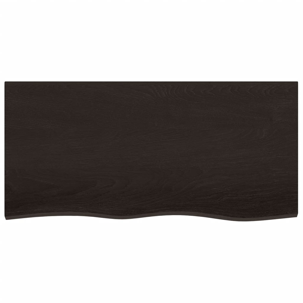 Kylpyhuoneen Työtaso T.ruskea 100X50X2 Cm Käsitelty Täysi Puu