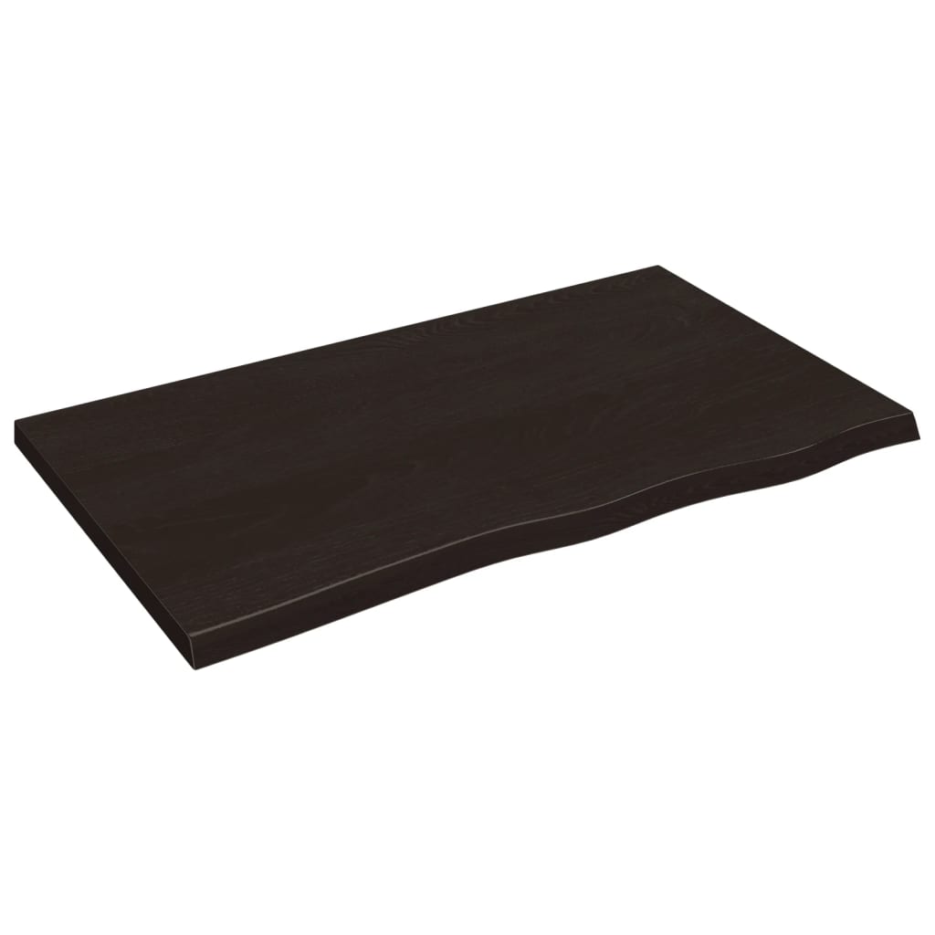 Kylpyhuoneen Työtaso T.ruskea 100X60X(2-4)Cm Käsitelty Täyspuu