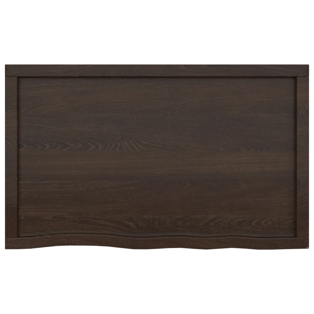 Kylpyhuoneen Työtaso T.ruskea 100X60X(2-6)Cm Käsitelty Täyspuu