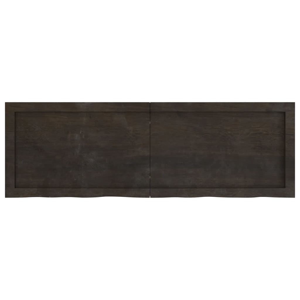 Kylpyhuoneen Työtaso T.ruskea 120X40X(2-4)Cm Käsitelty Täyspuu