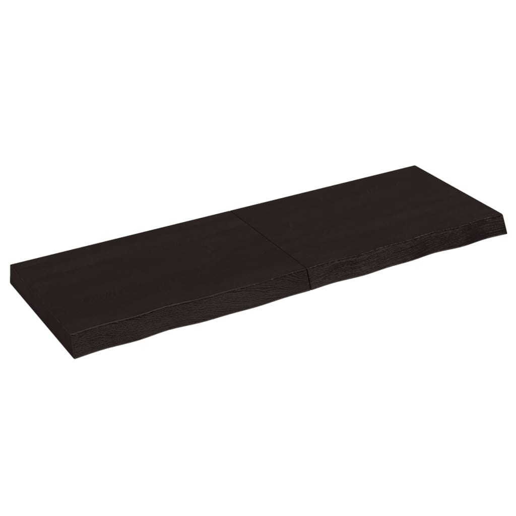 Kylpyhuoneen Työtaso T.ruskea 120X40X(2-6)Cm Käsitelty Täyspuu