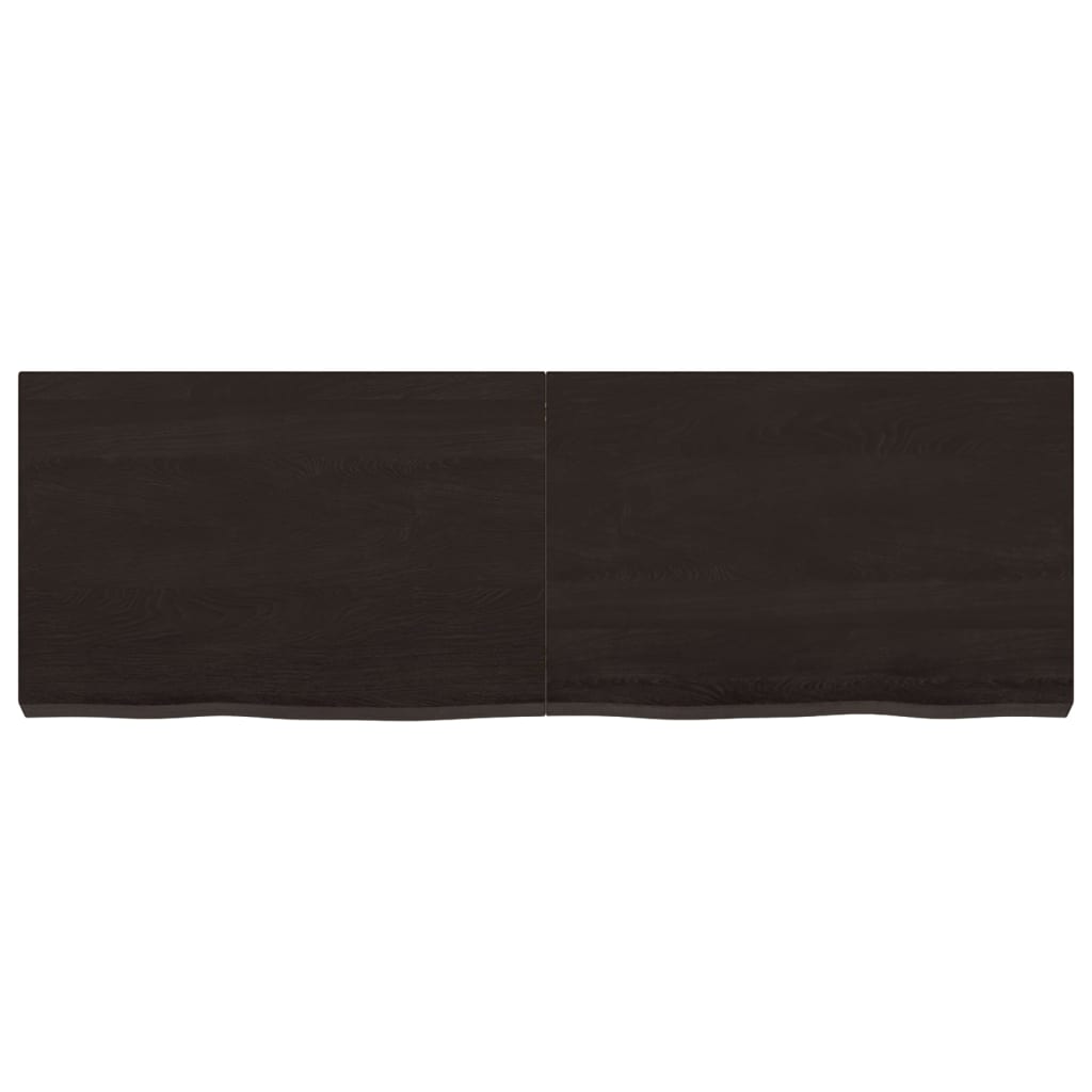 Kylpyhuoneen Työtaso T.ruskea 120X40X(2-6)Cm Käsitelty Täyspuu