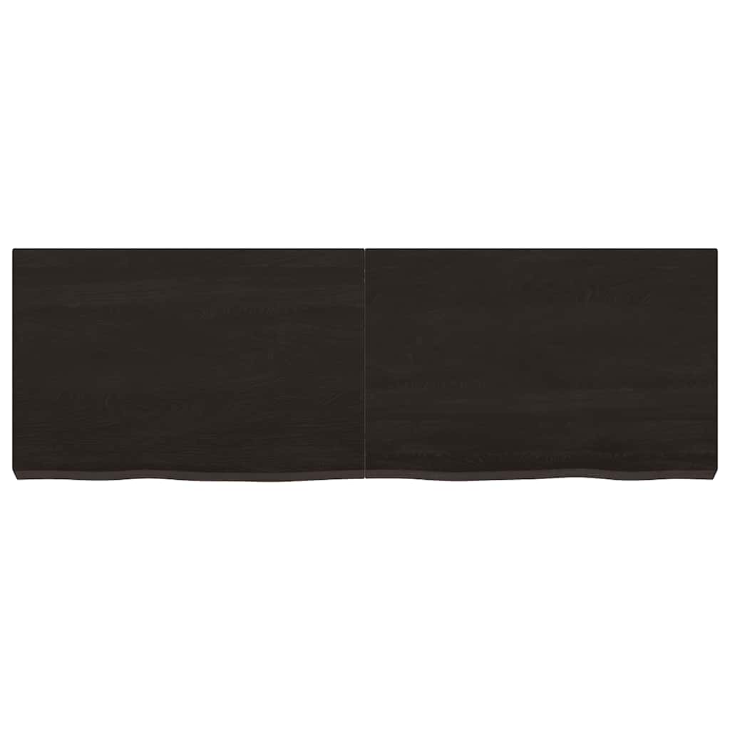Kylpyhuoneen Työtaso T.ruskea 120X40X(2-6)Cm Käsitelty Täyspuu