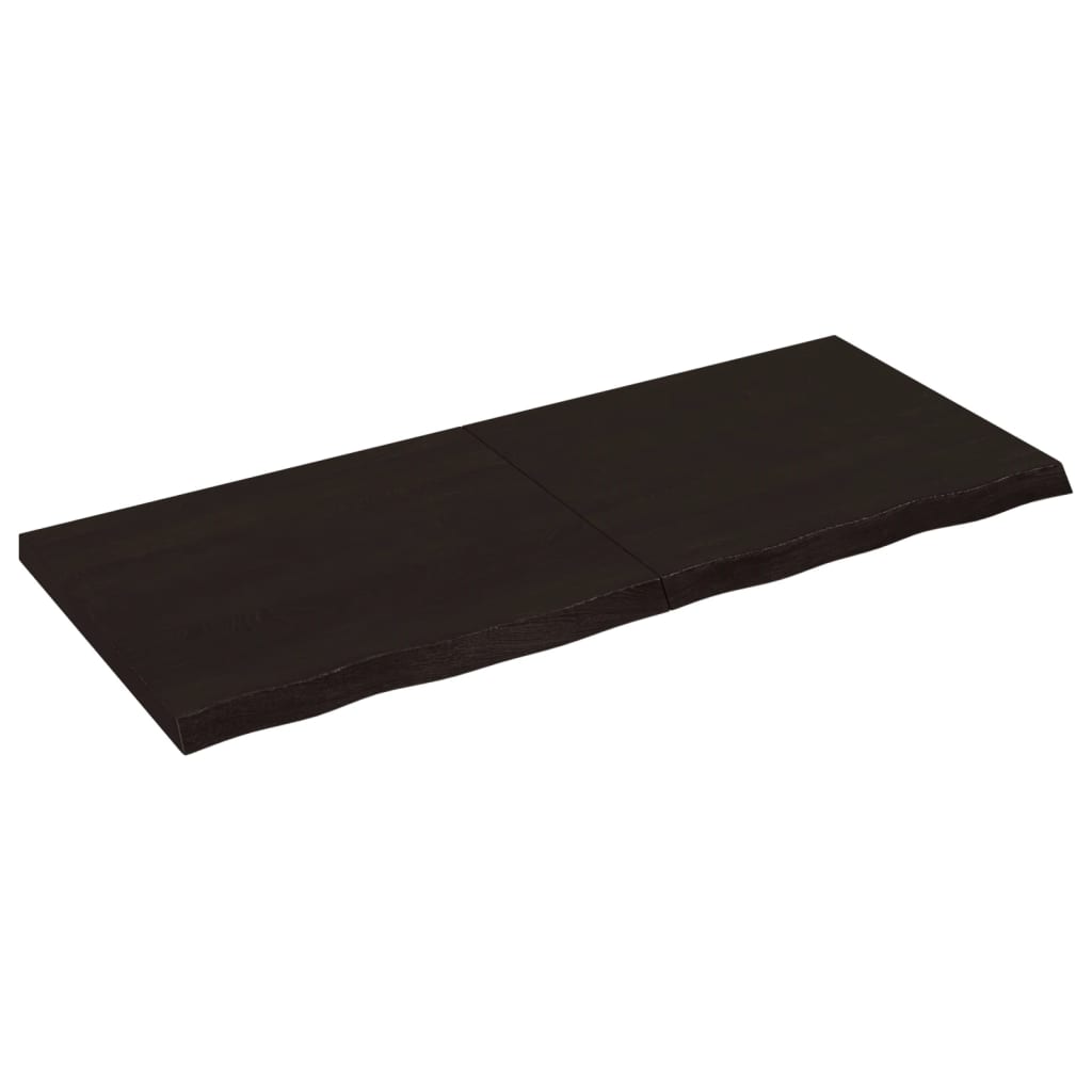 Kylpyhuoneen Työtaso T.ruskea 120X50X(2-4)Cm Käsitelty Täyspuu