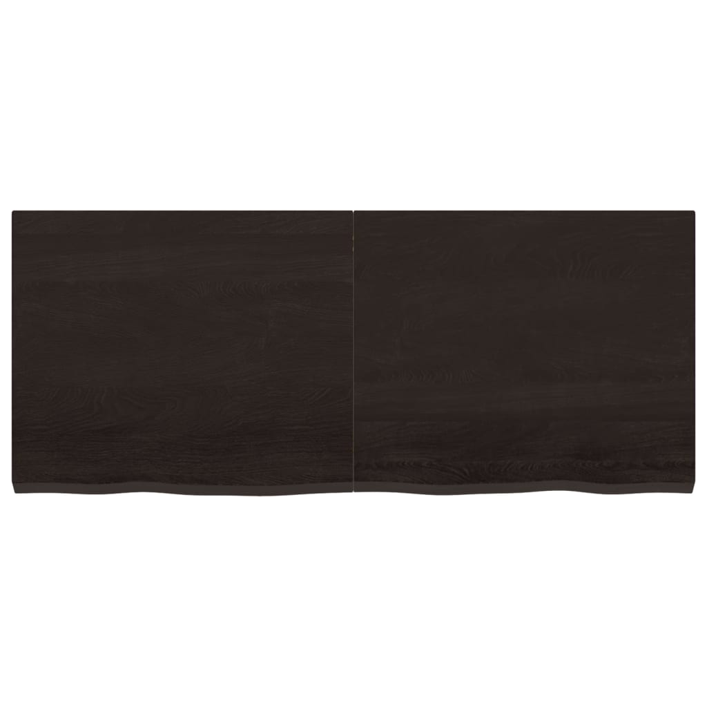 Kylpyhuoneen Työtaso T.ruskea 120X50X(2-4)Cm Käsitelty Täyspuu