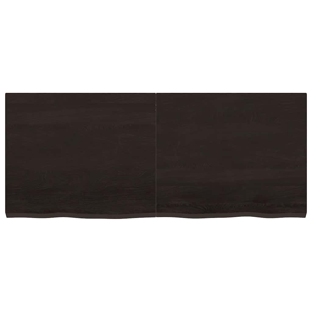 Kylpyhuoneen Työtaso T.ruskea 120X50X(2-4)Cm Käsitelty Täyspuu