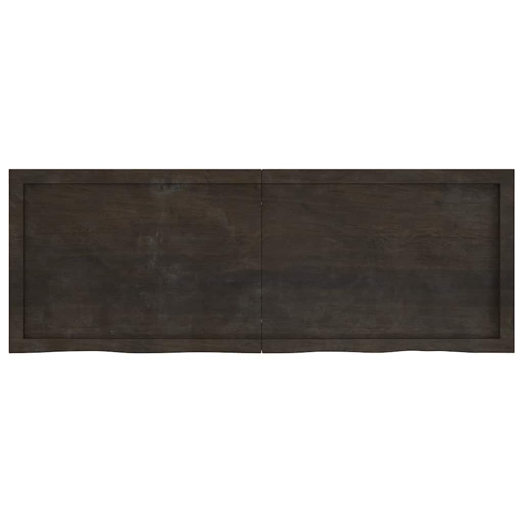 Kylpyhuoneen Työtaso T.ruskea 140X50X(2-4)Cm Käsitelty Täyspuu