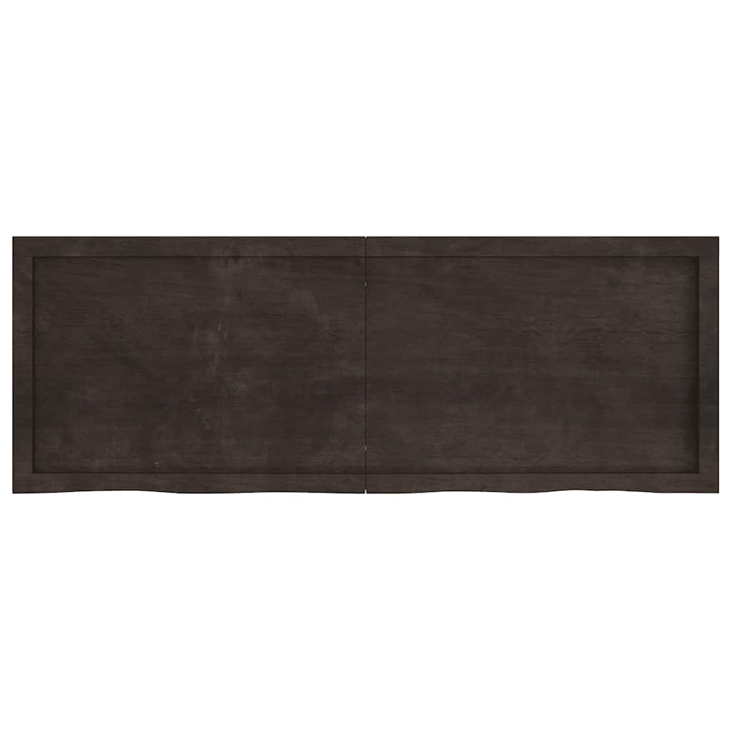Kylpyhuoneen Työtaso T.ruskea 140X50X(2-6)Cm Käsitelty Täyspuu