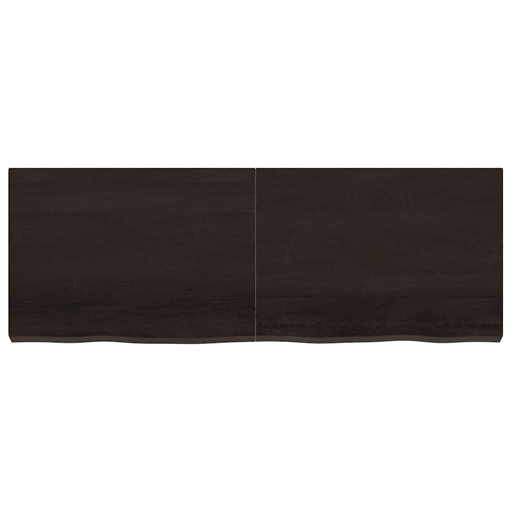 Kylpyhuoneen Työtaso T.ruskea 140X50X(2-6)Cm Käsitelty Täyspuu