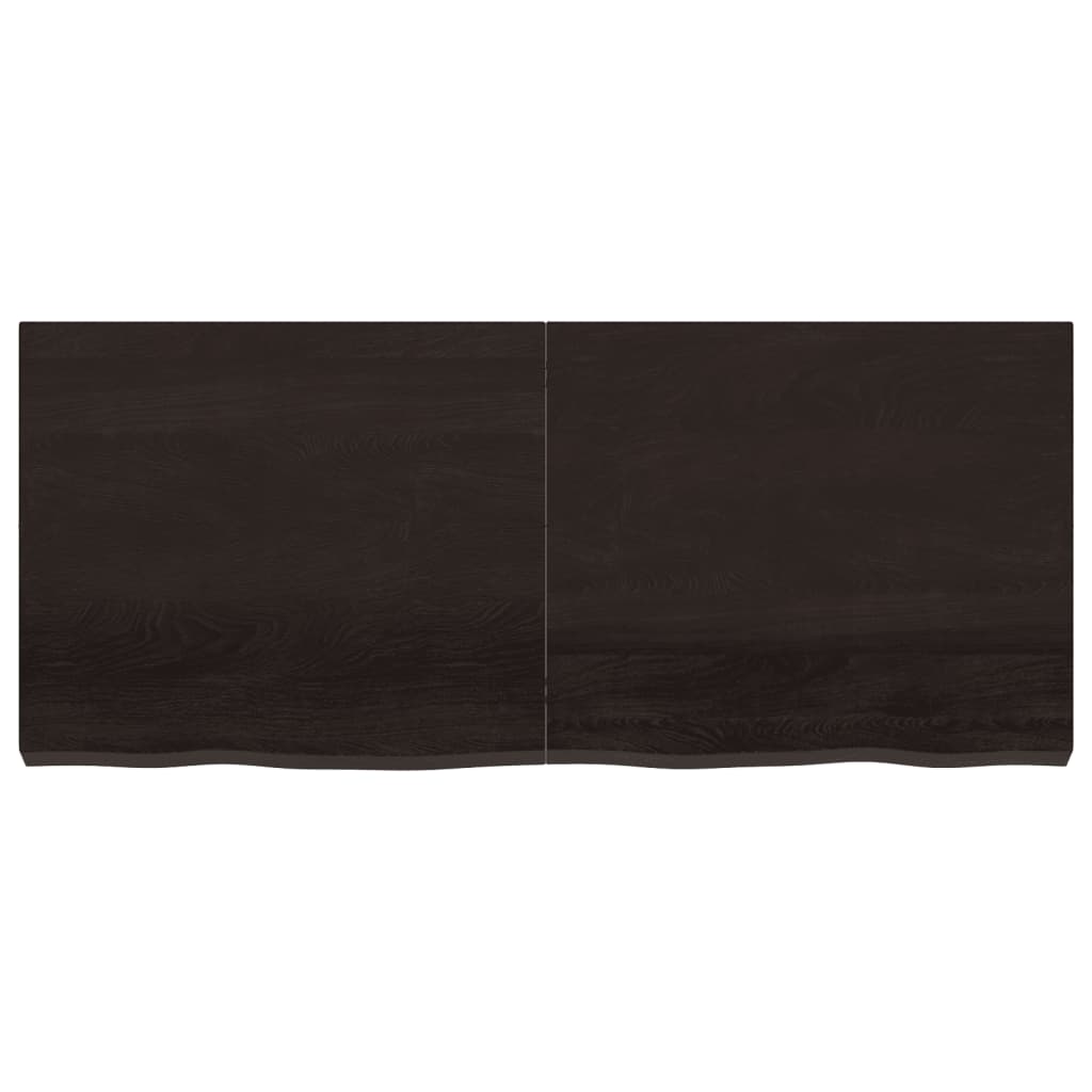 Kylpyhuoneen Työtaso T.ruskea 140X60X(2-6)Cm Käsitelty Täyspuu