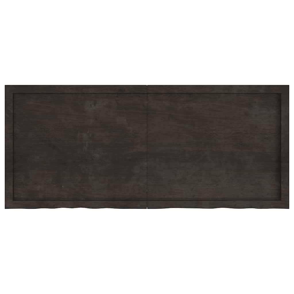 Kylpyhuoneen Työtaso T.ruskea 140X60X(2-6)Cm Käsitelty Täyspuu