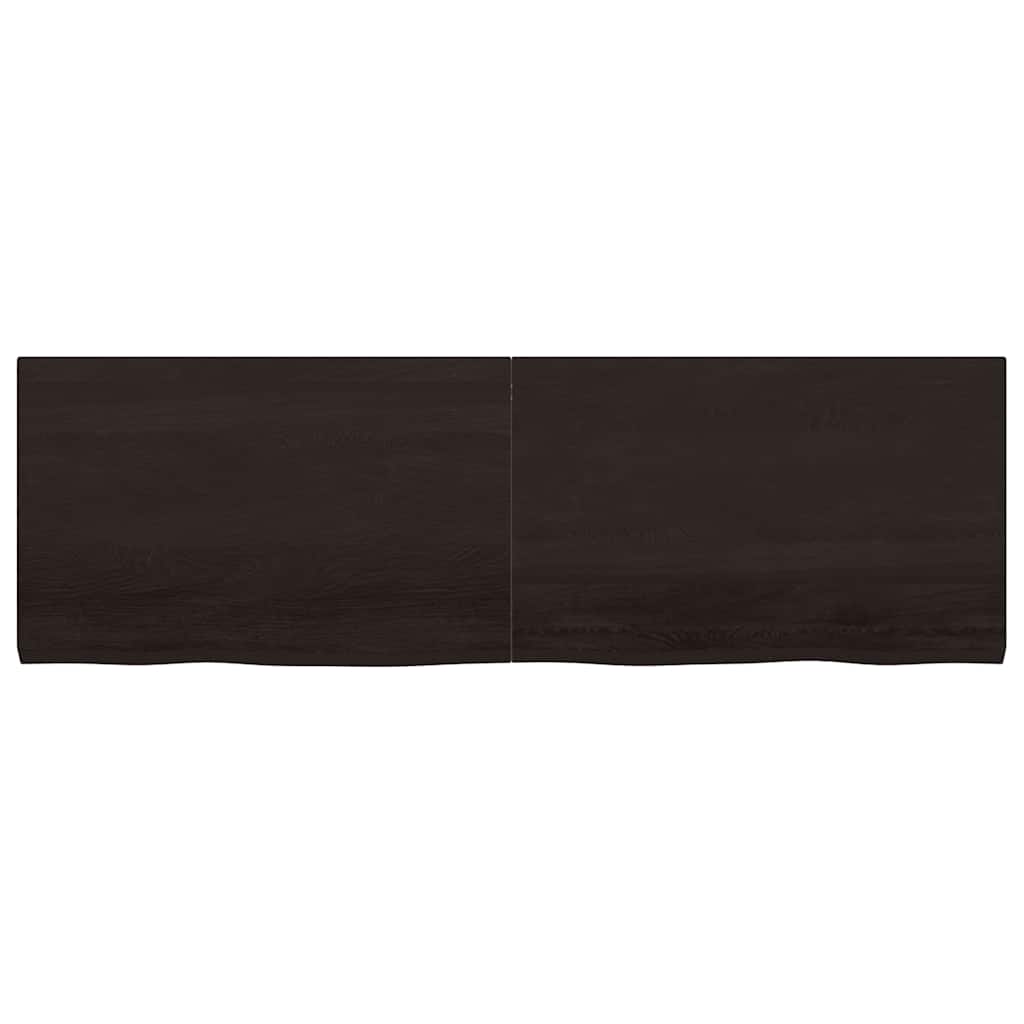 Kylpyhuoneen Työtaso T.ruskea 160X50X(2-4)Cm Käsitelty Täyspuu