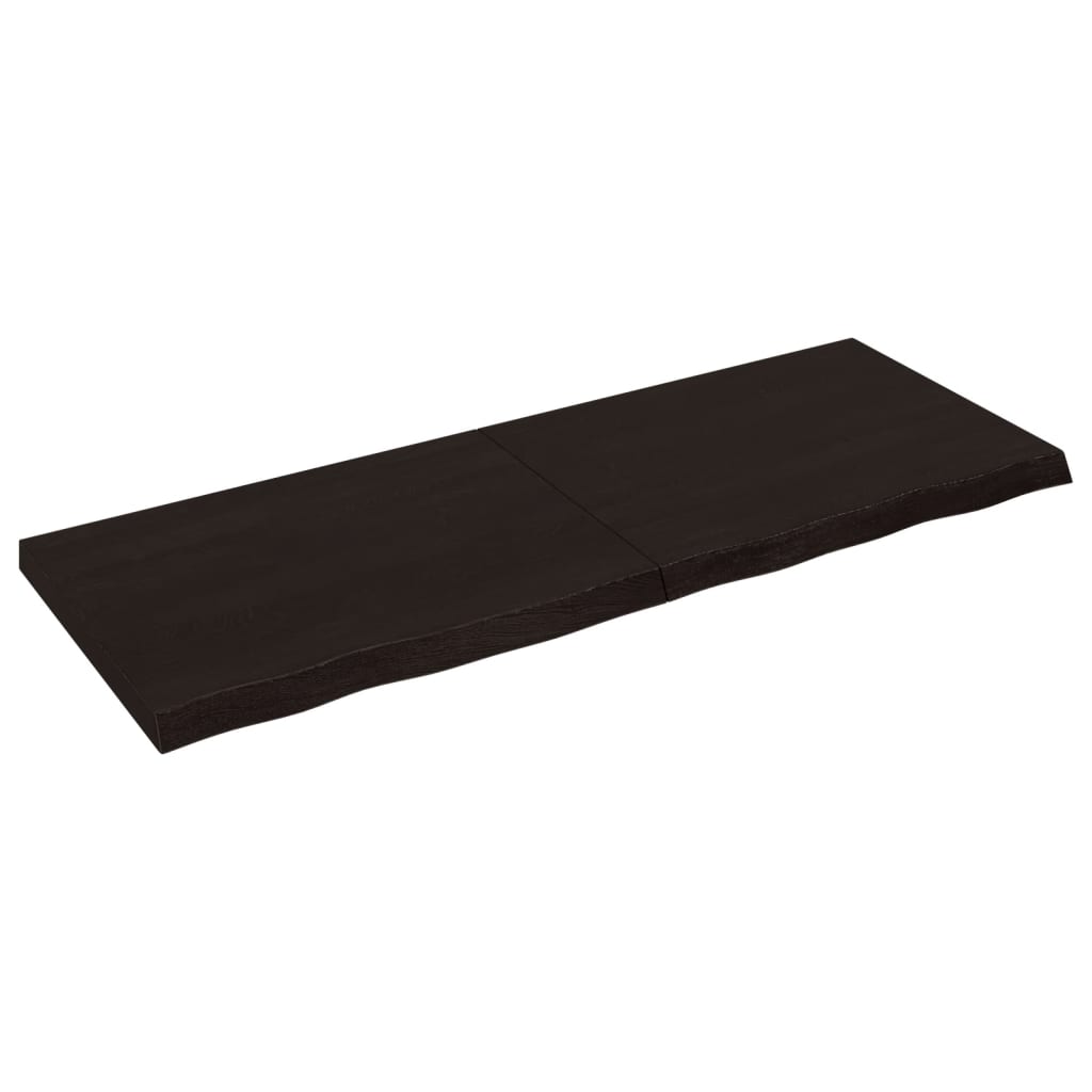 Kylpyhuoneen Työtaso T.ruskea 160X60X(2-6)Cm Käsitelty Täyspuu