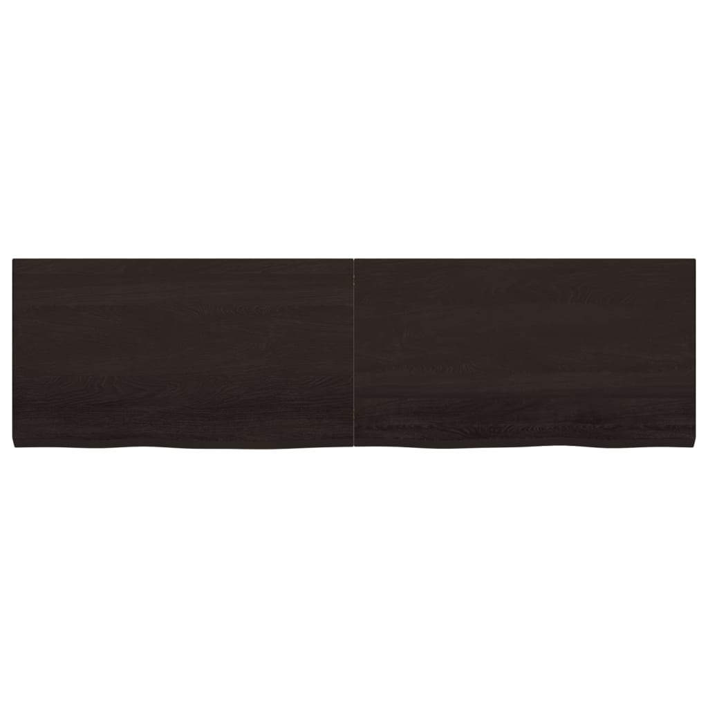 Kylpyhuoneen Työtaso T.ruskea 180X50X(2-4)Cm Käsitelty Täyspuu