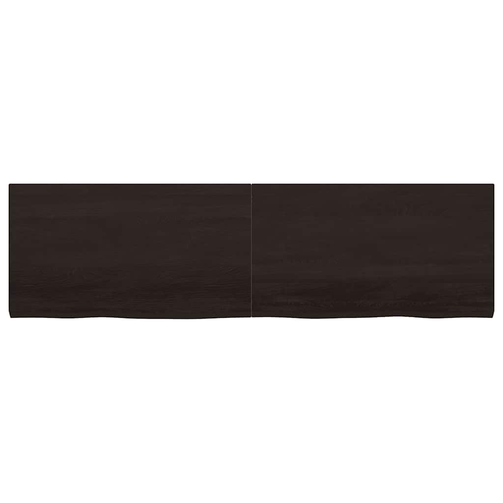 Kylpyhuoneen Työtaso T.ruskea 180X50X(2-4)Cm Käsitelty Täyspuu