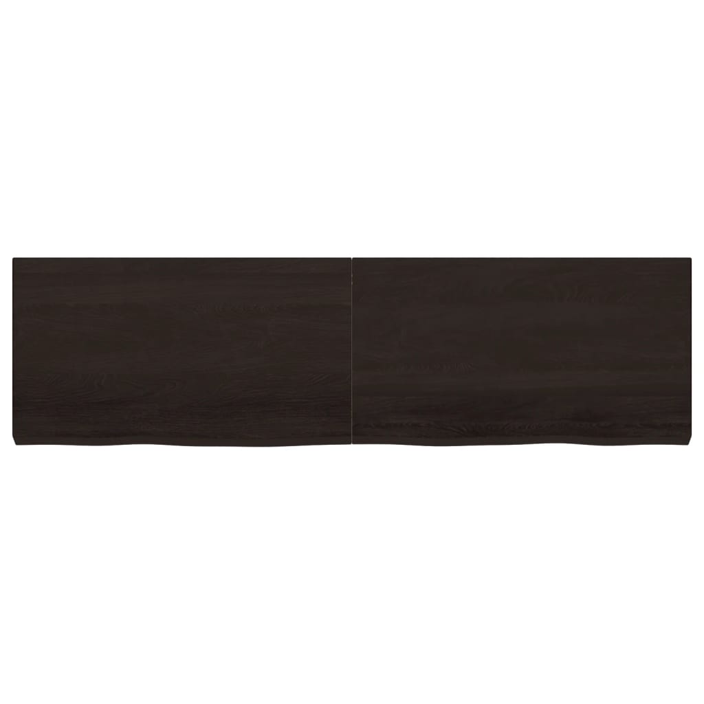 Kylpyhuoneen Työtaso T.ruskea 180X50X(2-6)Cm Käsitelty Täyspuu