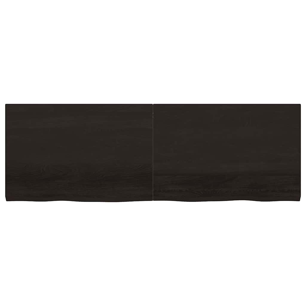 Kylpyhuoneen Työtaso T.ruskea 180X60X(2-4)Cm Käsitelty Täyspuu