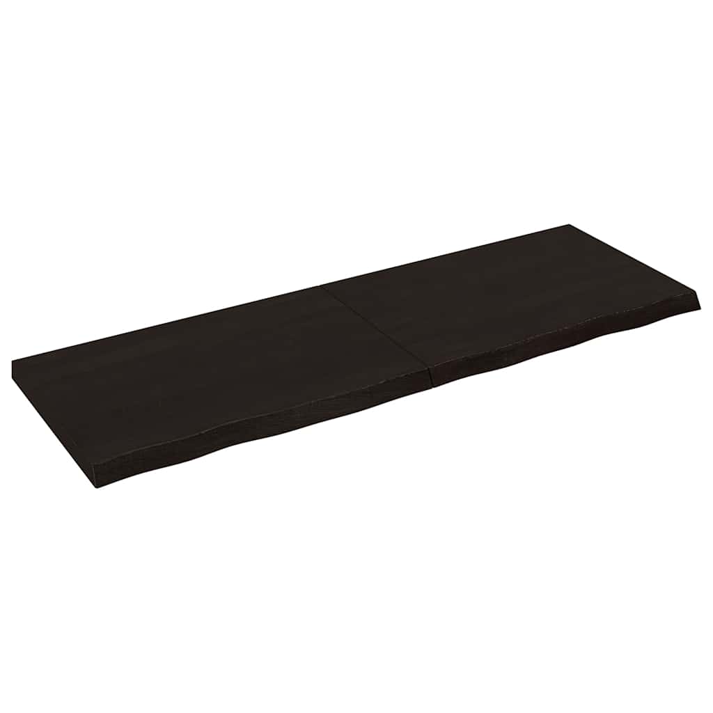 Kylpyhuoneen Työtaso T.ruskea 180X60X(2-6)Cm Käsitelty Täyspuu