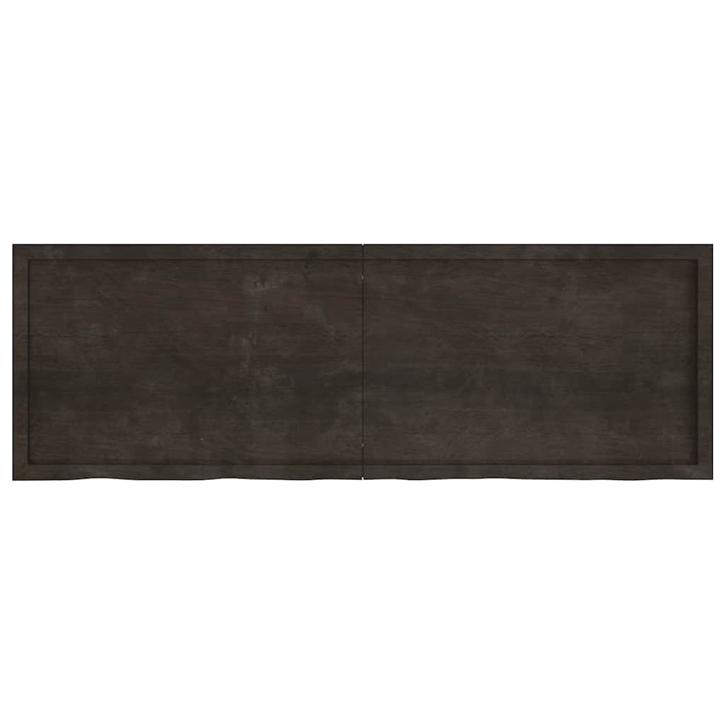 Kylpyhuoneen Työtaso T.ruskea 180X60X(2-6)Cm Käsitelty Täyspuu