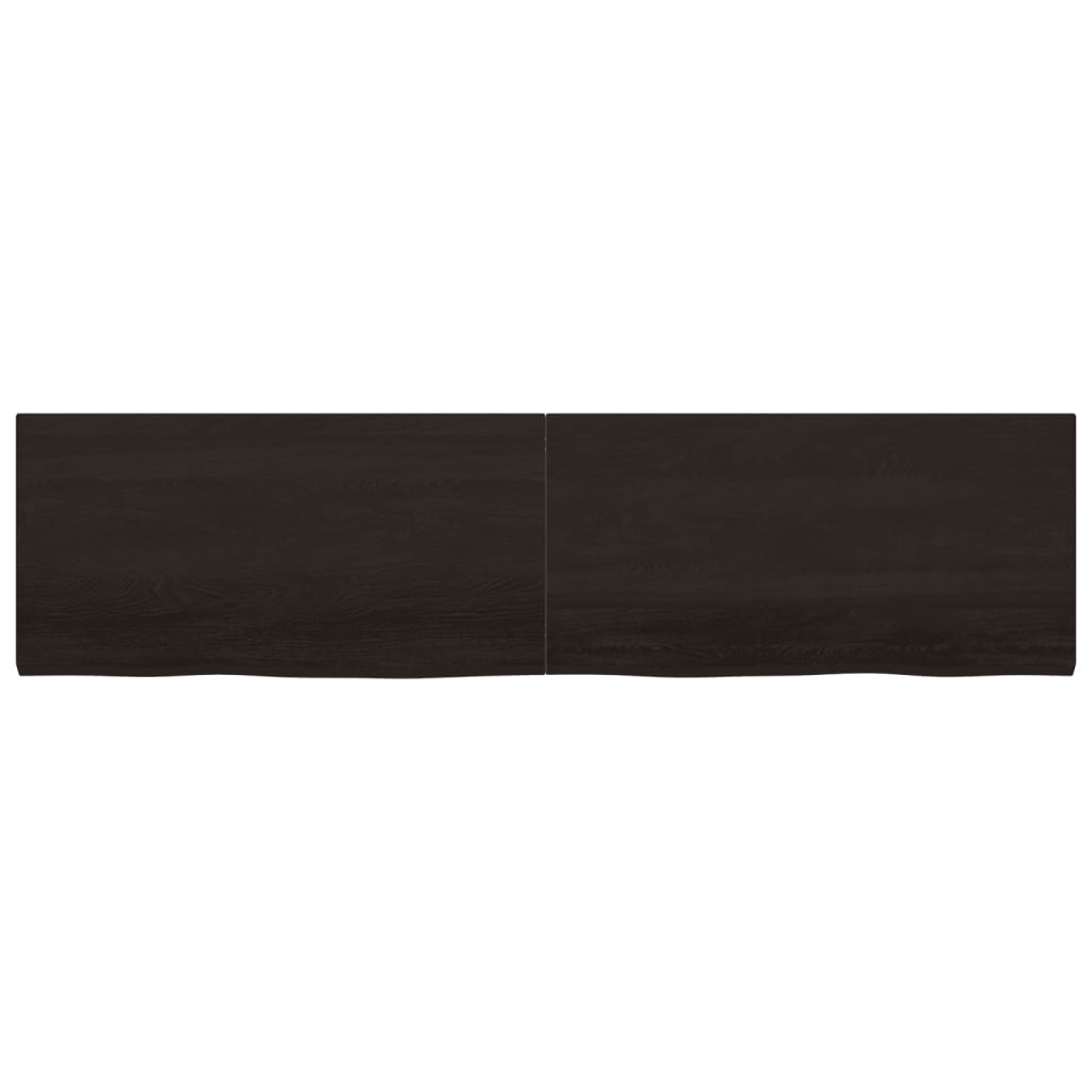 Kylpyhuoneen Työtaso T.ruskea 200X50X(2-4)Cm Käsitelty Täyspuu