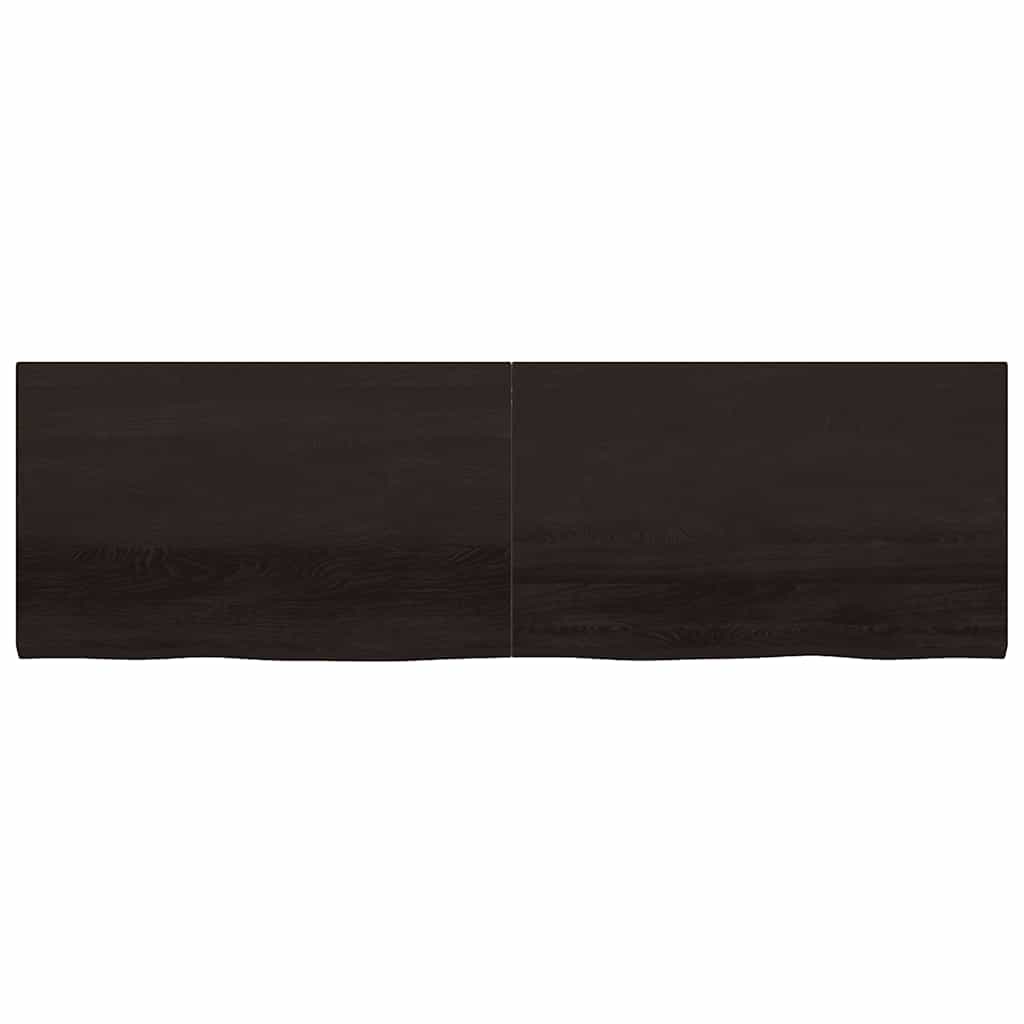 Kylpyhuoneen Työtaso T.ruskea 200X60X(2-4)Cm Käsitelty Täyspuu