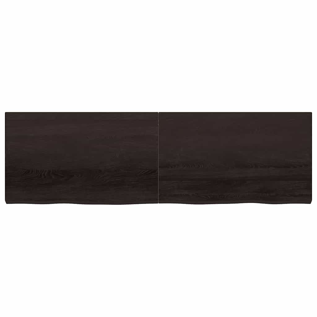 Kylpyhuoneen Työtaso T.ruskea 200X60X(2-6)Cm Käsitelty Täyspuu