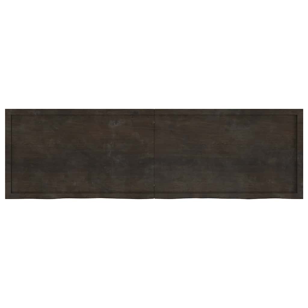 Kylpyhuoneen Työtaso T.ruskea 200X60X(2-6)Cm Käsitelty Täyspuu