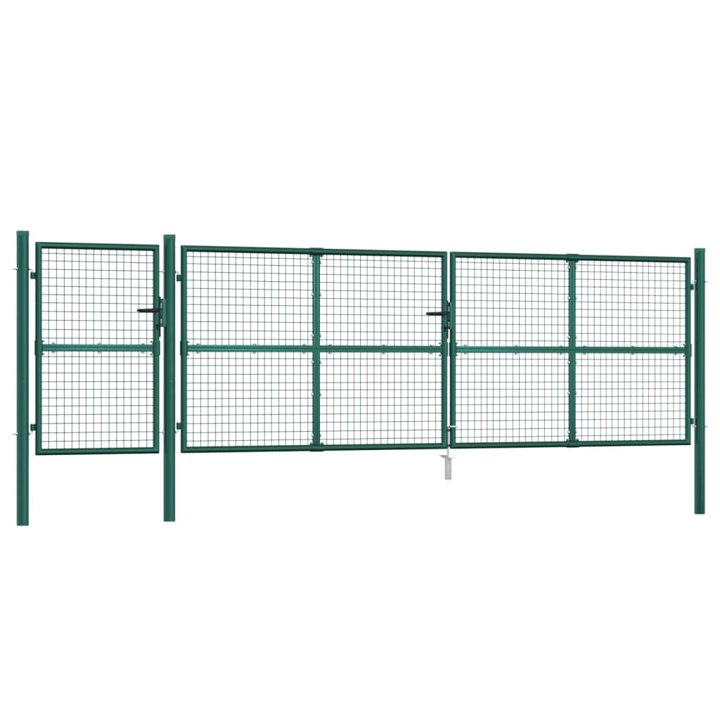 Verkkoportti Puutarhaan Vihreä 500X125 Cm Galvanoitu Teräs