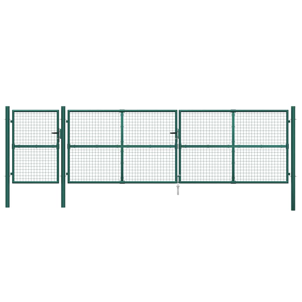 Verkkoportti Puutarhaan Vihreä 500X125 Cm Galvanoitu Teräs