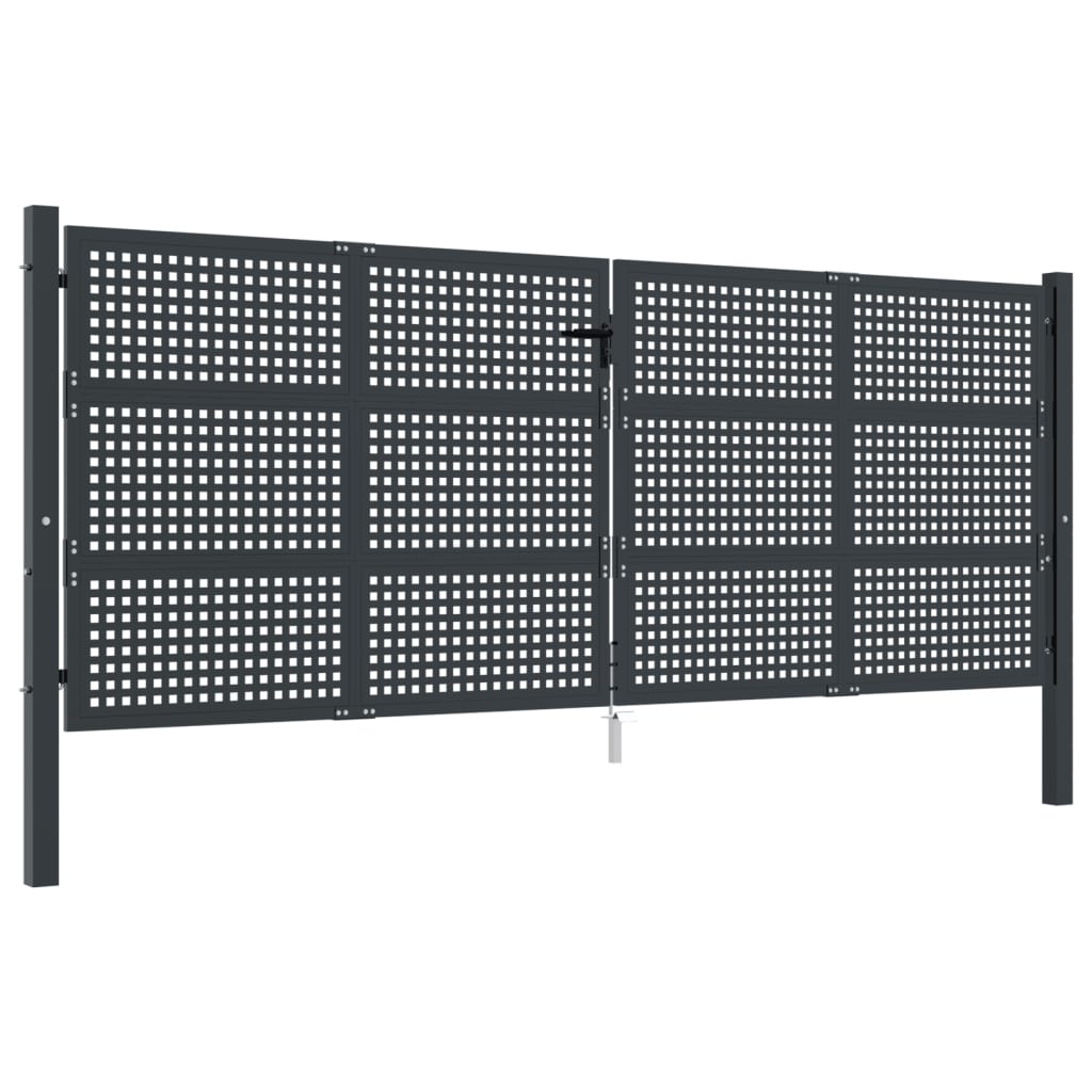 Puutarhanportti Antrasiitti 400X125 Cm Teräs