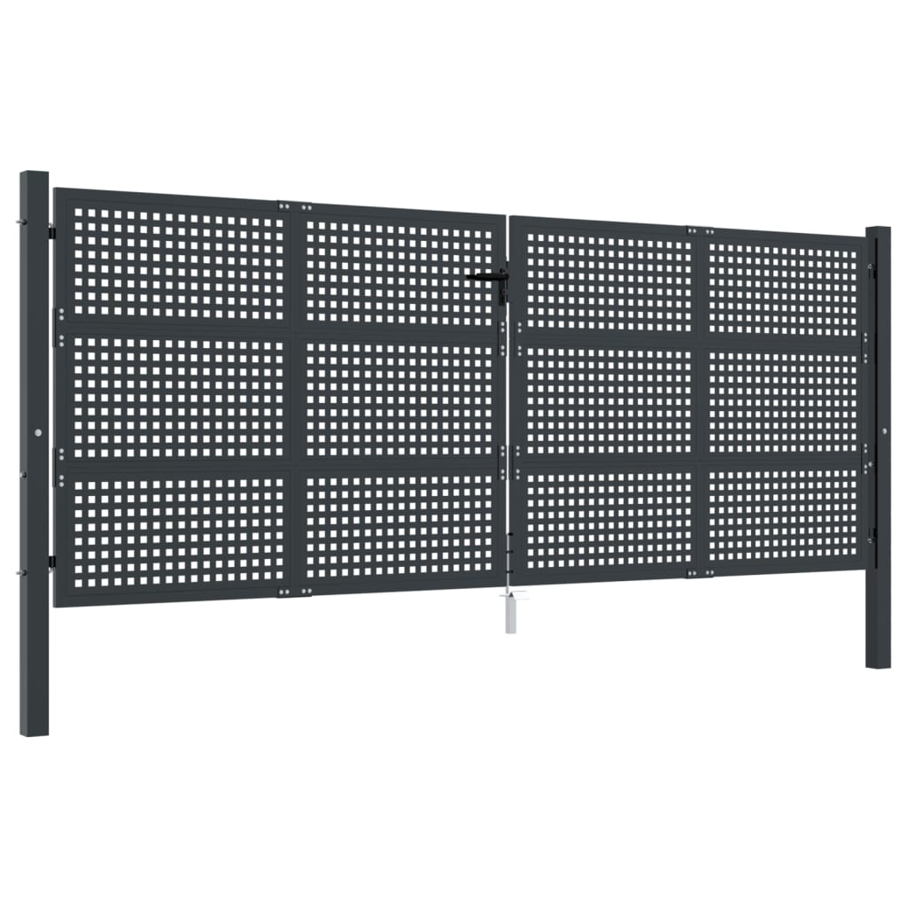Puutarhanportti Antrasiitti 400X150 Cm Teräs