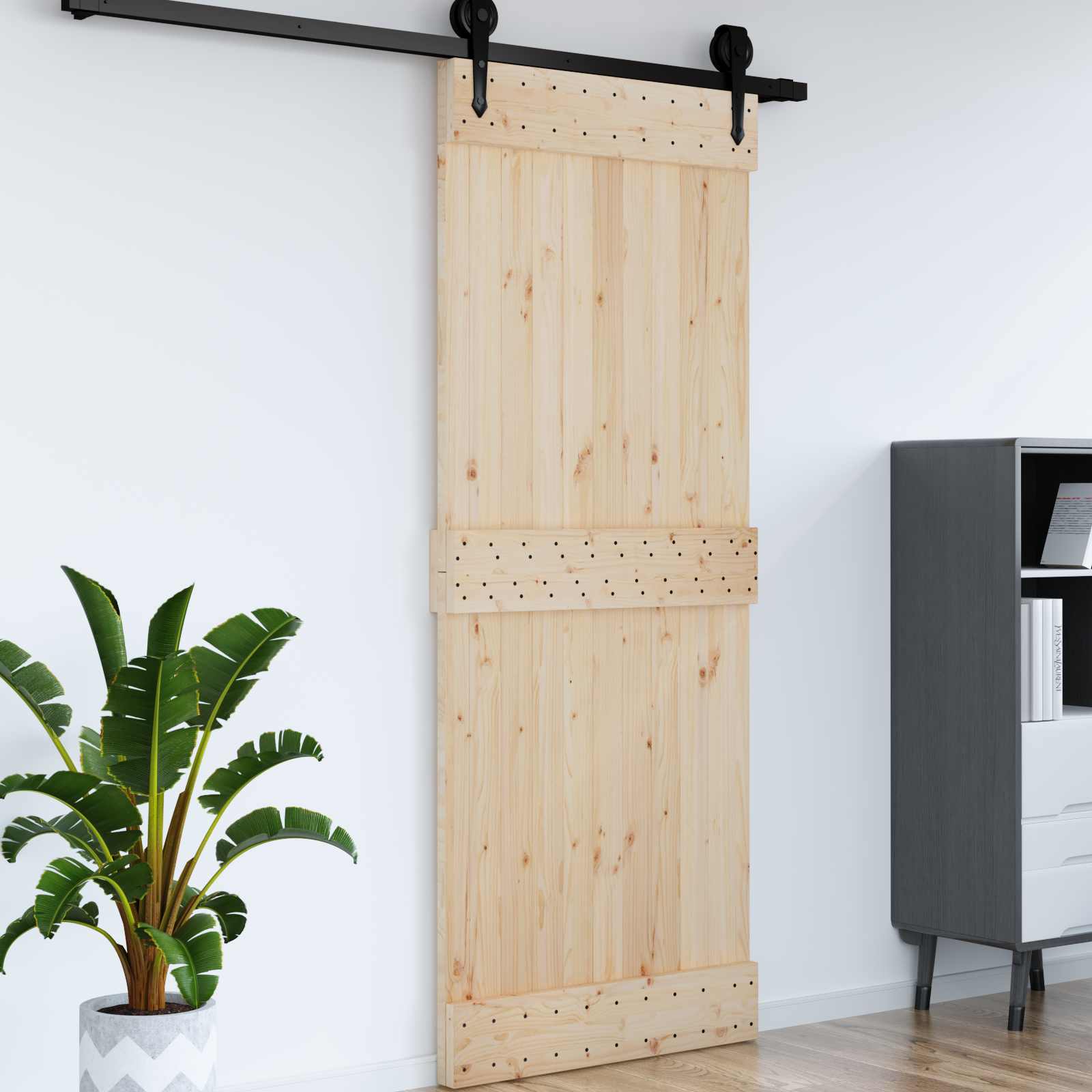 Ovi Narvik Luonnollinen 90 X 210 Cm Massiivinen Mänty