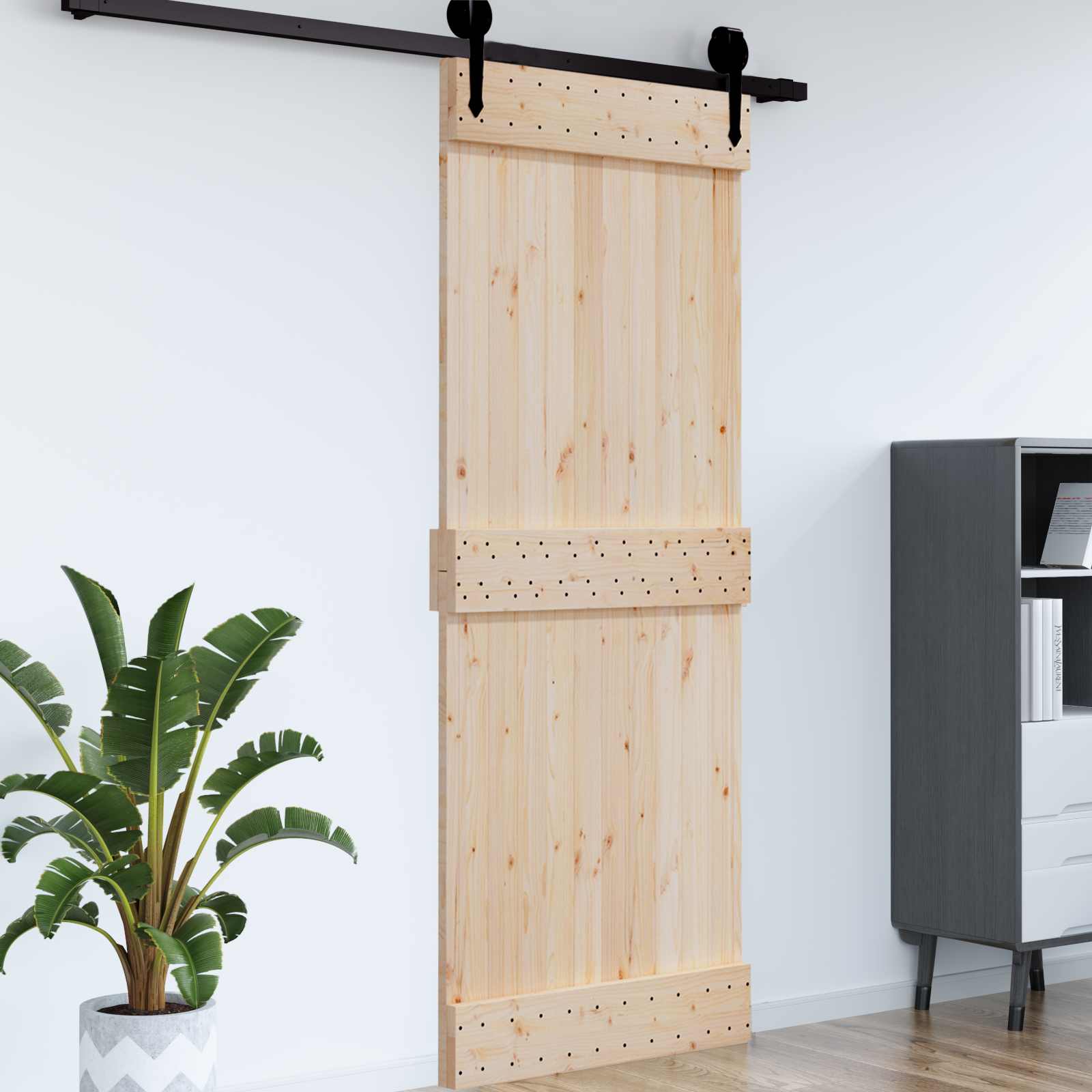 Ovi Narvik Luonnollinen 95 X 210 Cm Massiivinen Mänty