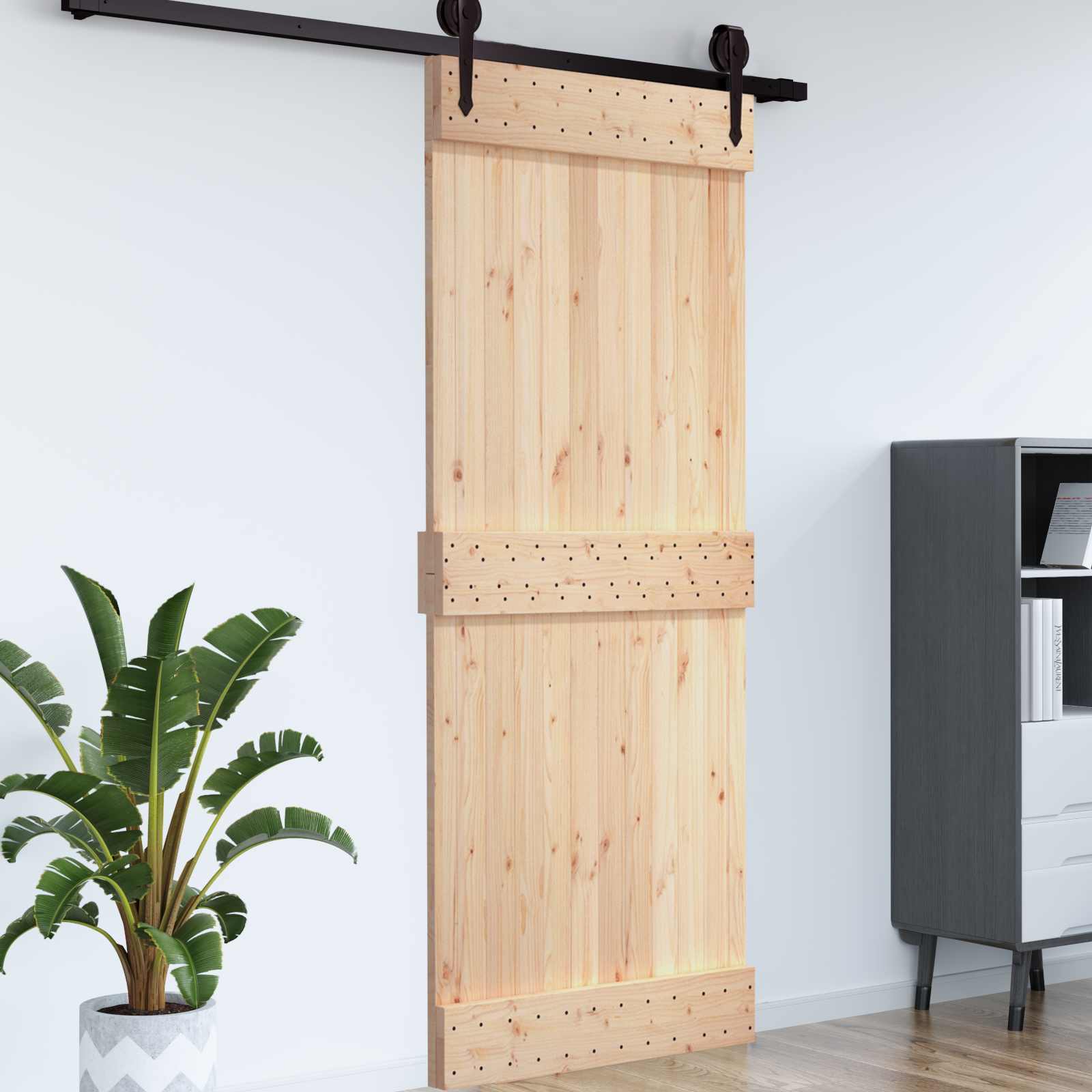 Ovi Narvik Luonnollinen 100 X 210 Cm Massiivinen Mänty