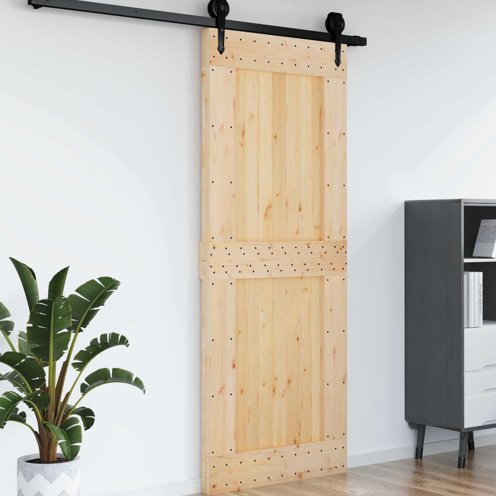 Ovi Narvik Luonnollinen 90 X 210 Cm Massiivinen Mänty