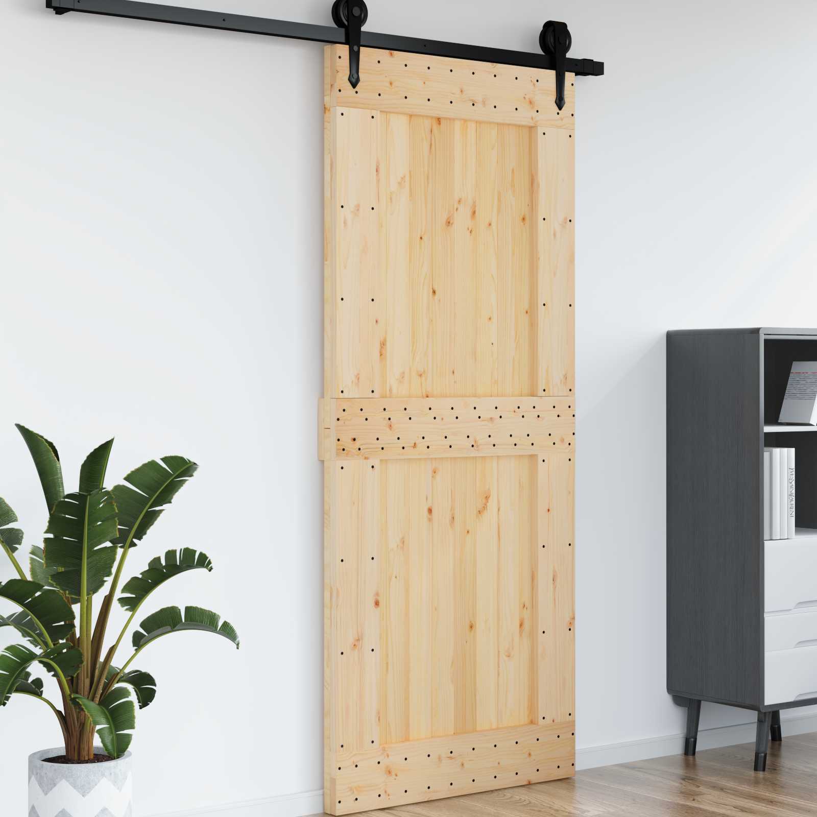 Ovi Narvik Luonnollinen 95 X 210 Cm Massiivinen Mänty
