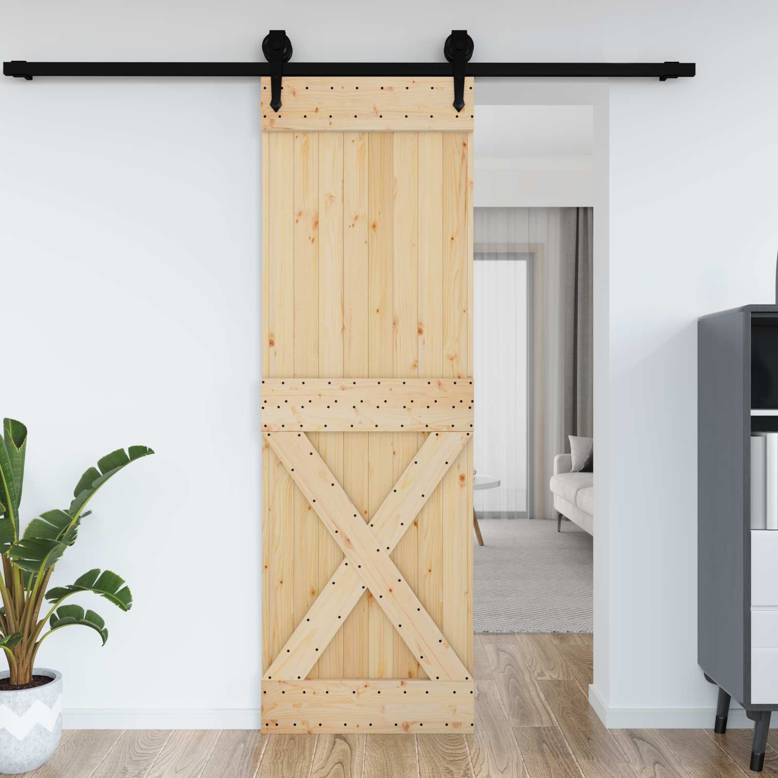 Ovi Narvik Luonnollinen 70 X 210 Cm Massiivinen Mänty