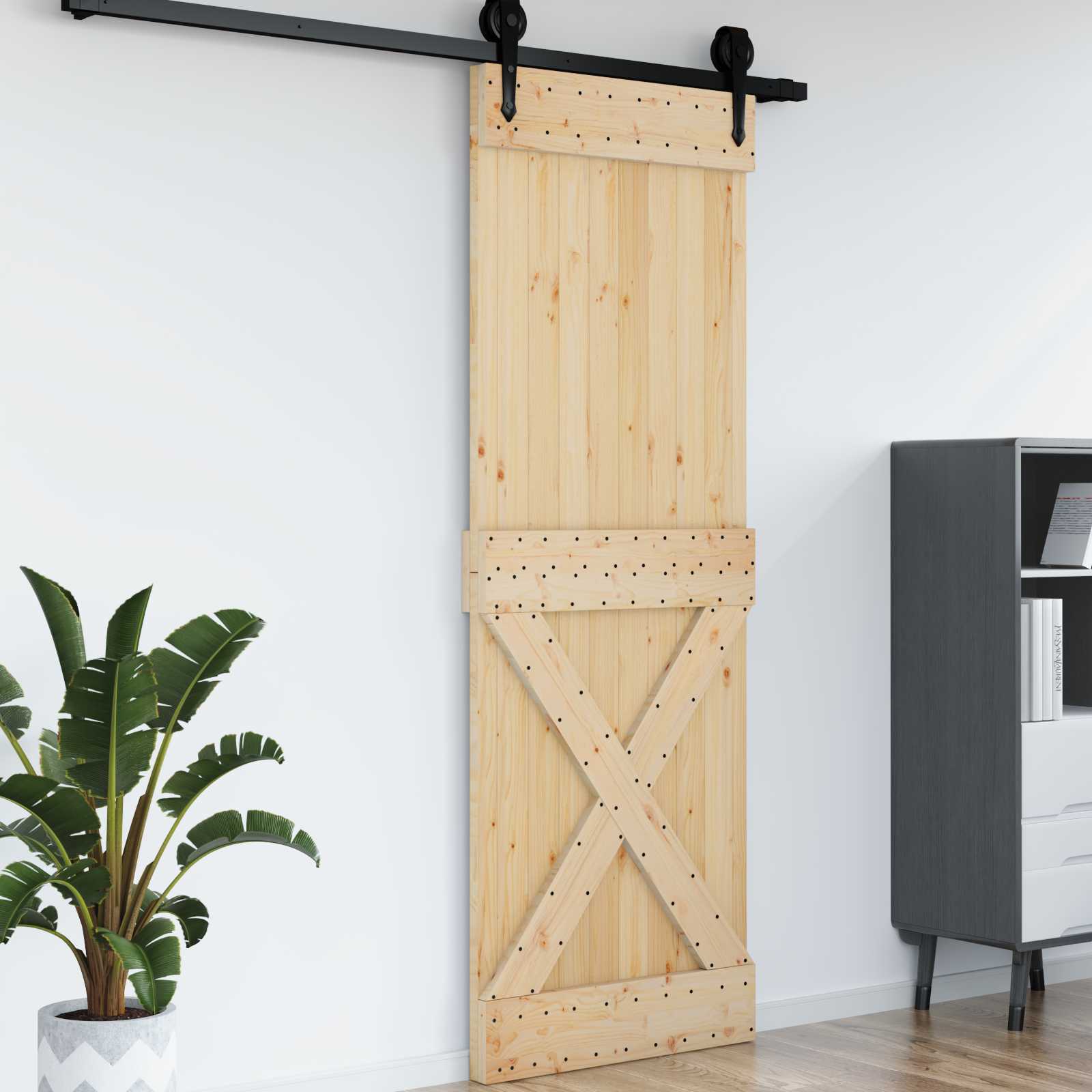 Ovi Narvik Luonnollinen 80 X 210 Cm Massiivinen Mänty