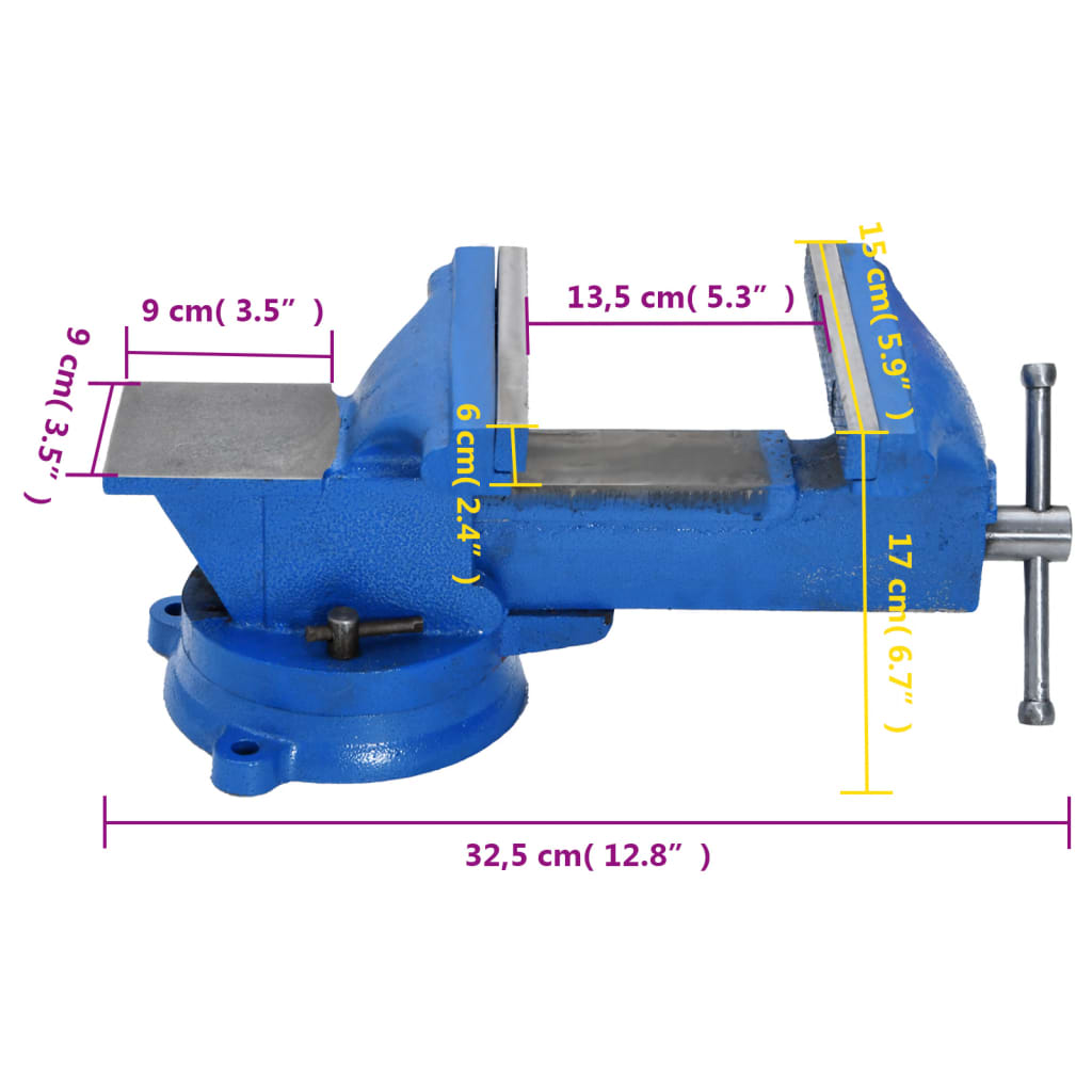 Ruuvipenkki Sininen 150 Mm Valurauta
